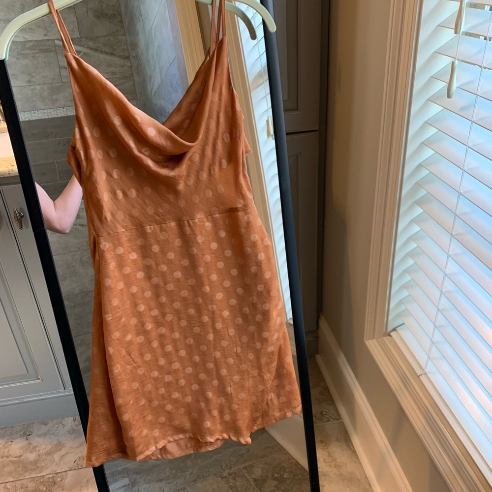 Gold slip dress
